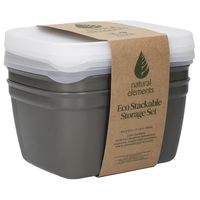 Natural Elements Eco Stackable Storage Set. Medium 900ml